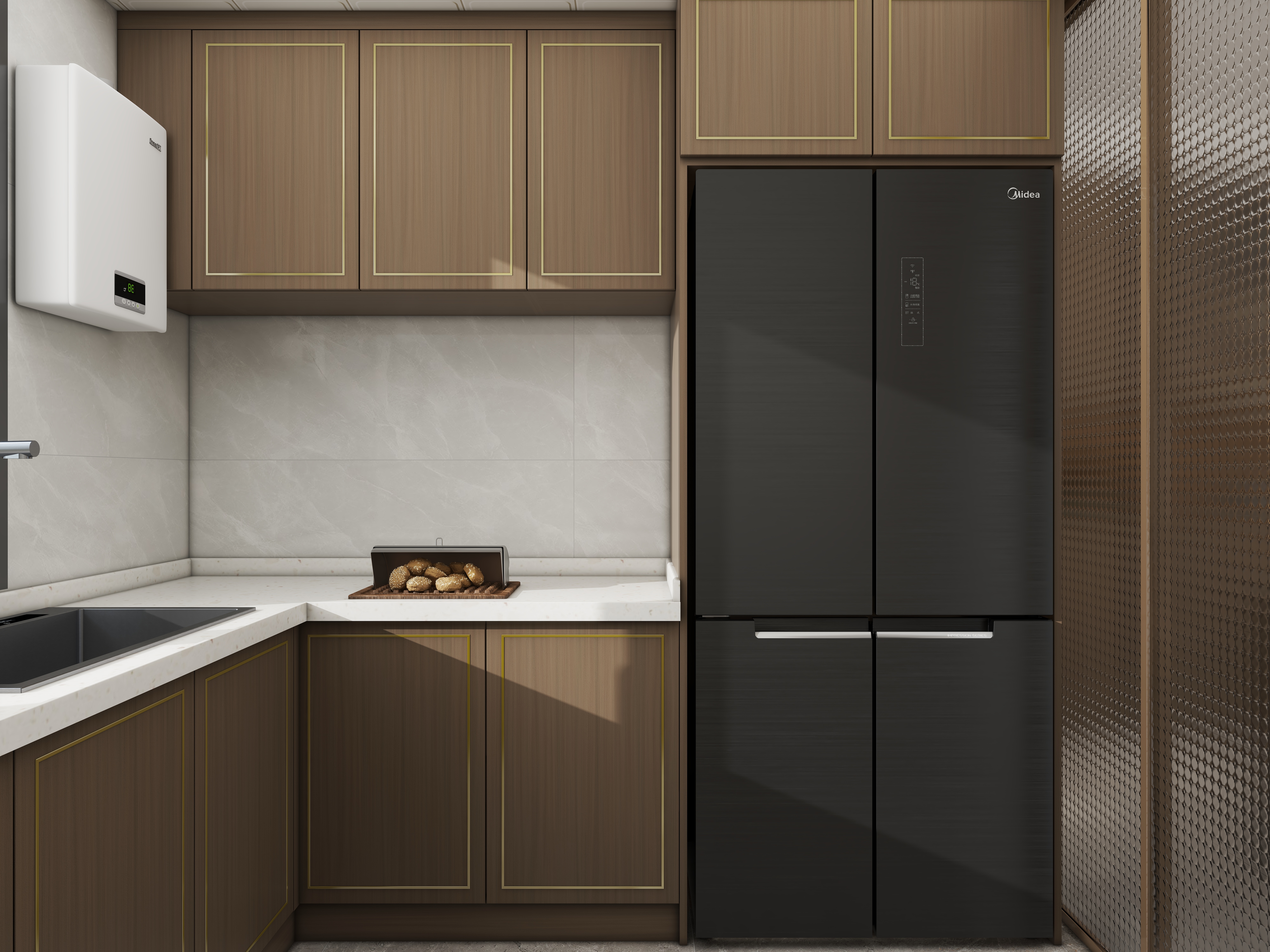 壹诺设计工作室-129㎡4室-新中式装修效果图