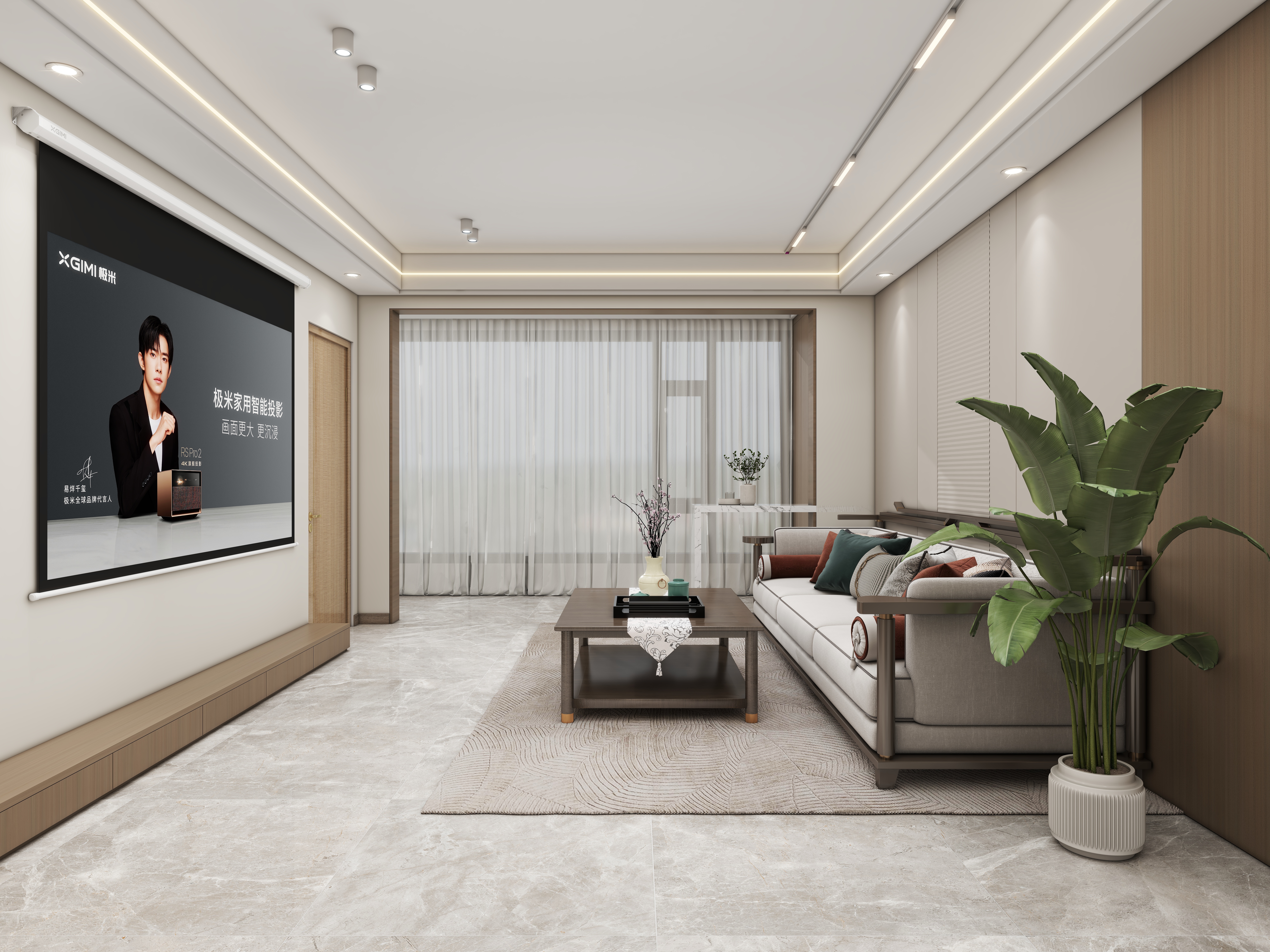 壹诺设计工作室-127㎡4室-新中式装修效果图