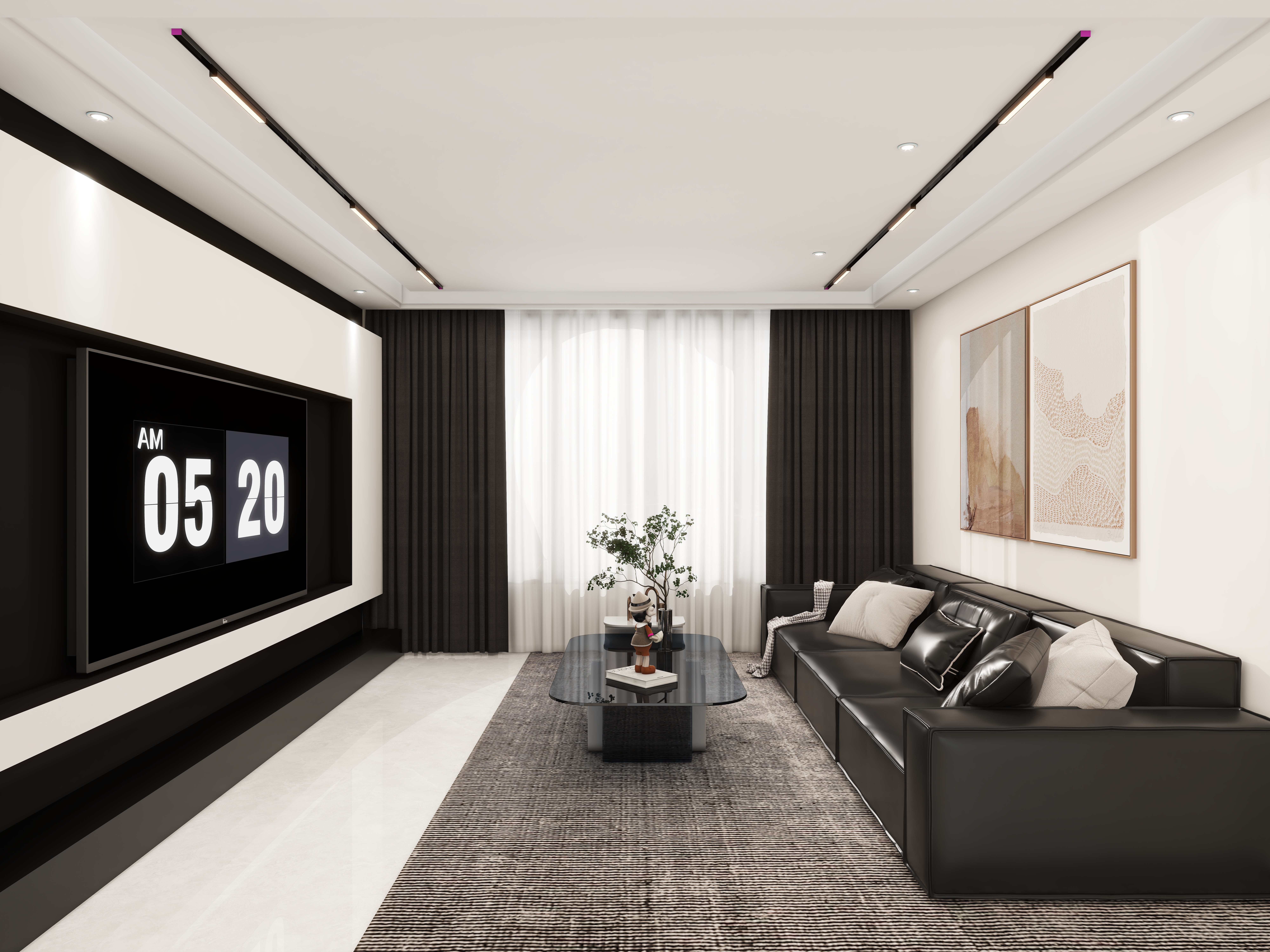 壹诺设计工作室-115㎡3室-现代简约 装修效果图