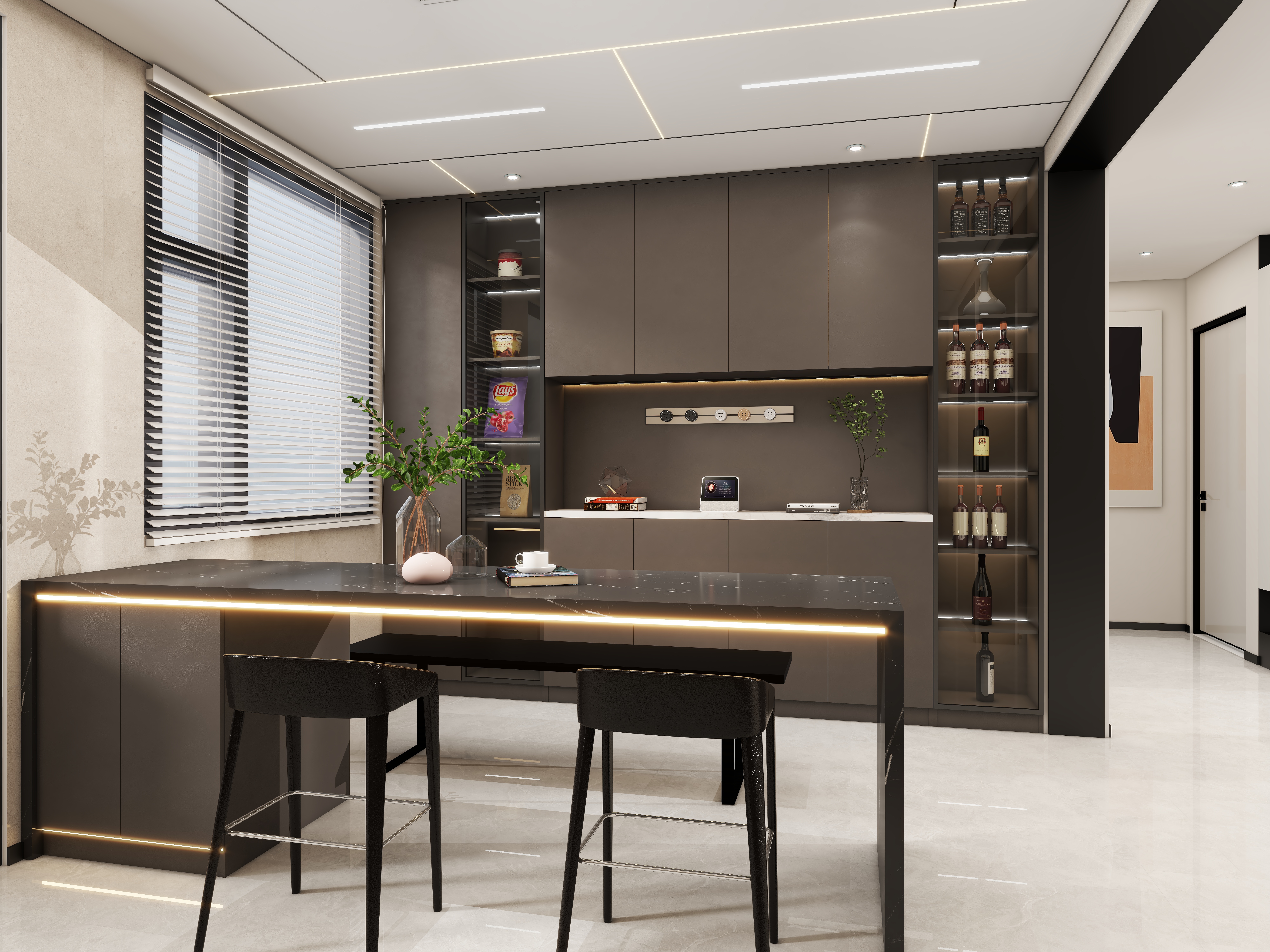 壹诺设计工作室-115㎡3室-现代简约 装修效果图