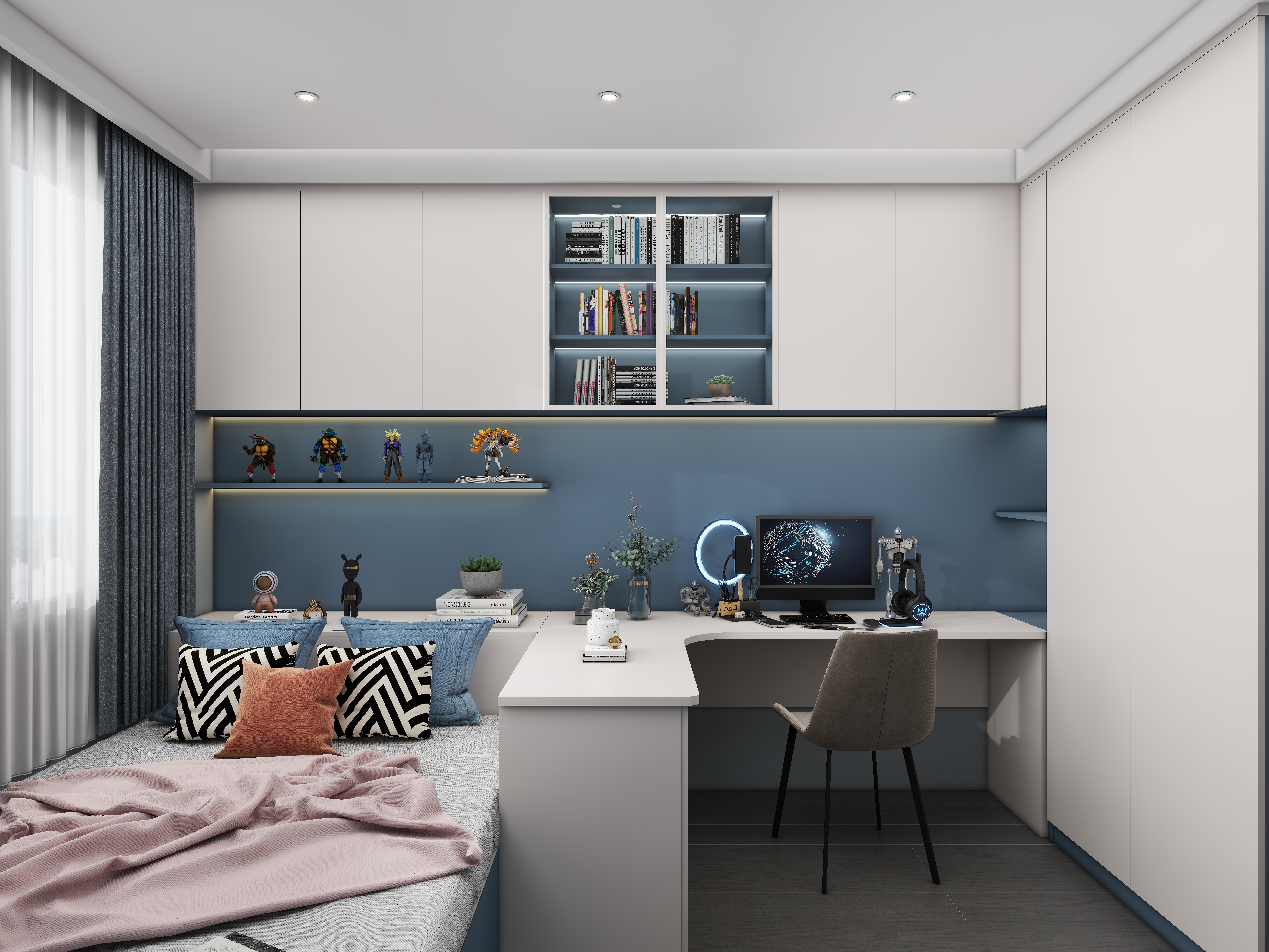 壹诺设计工作室-115㎡3室-现代简约装修效果图