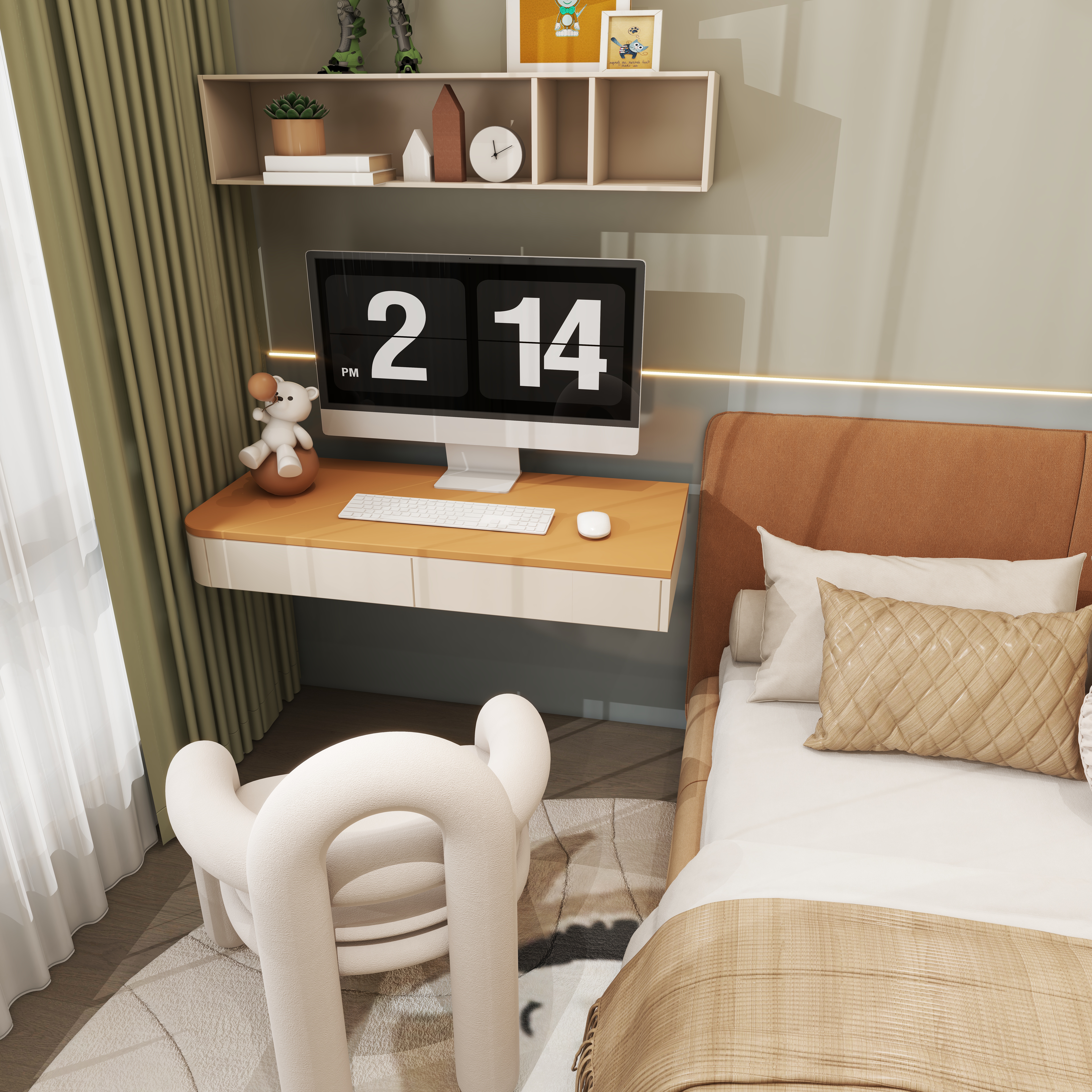 壹诺设计工作室-115㎡3室-现代简约 装修效果图