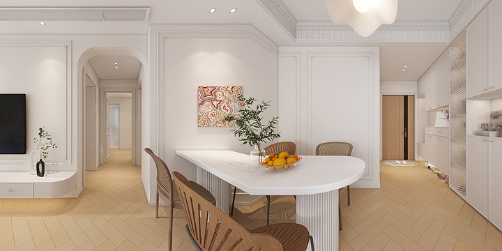 定艺丨袁果-万和星城D区三房奶油风-装修设计方案