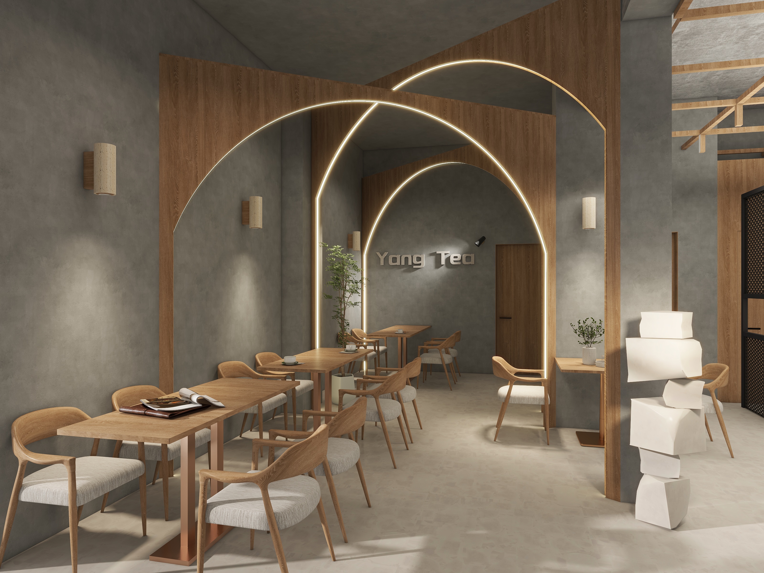 白邑.-原木茶饮-装修设计方案