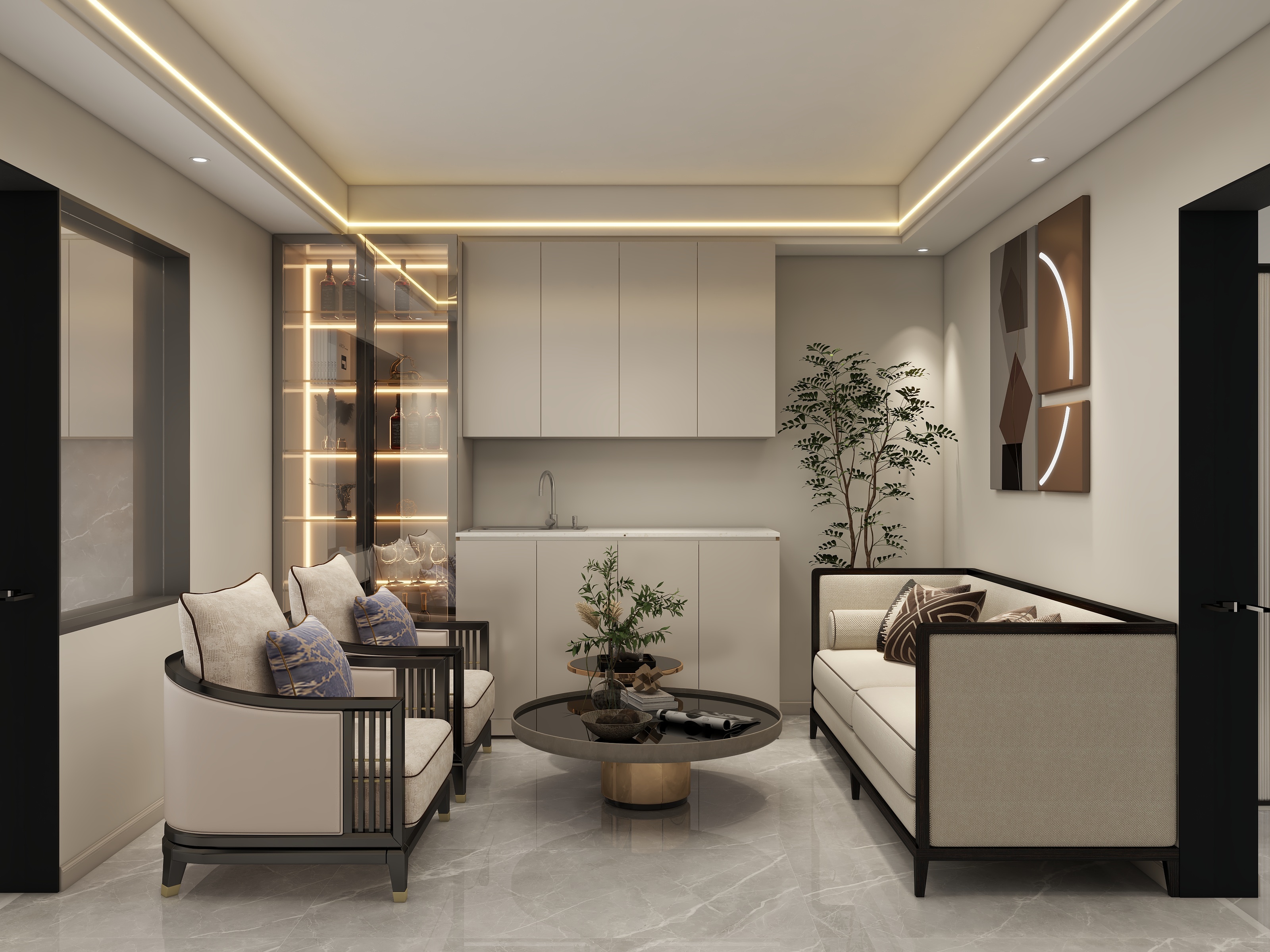 李青越-300平现代简约商铺装修效果图