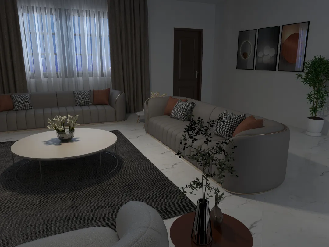 Pokuwaa的装修设计方案:Living room decor 