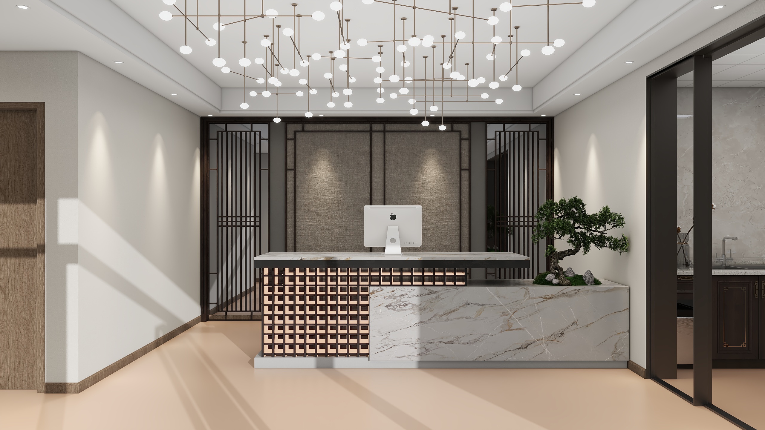 李青越- 255平新中式教育机构装修效果图