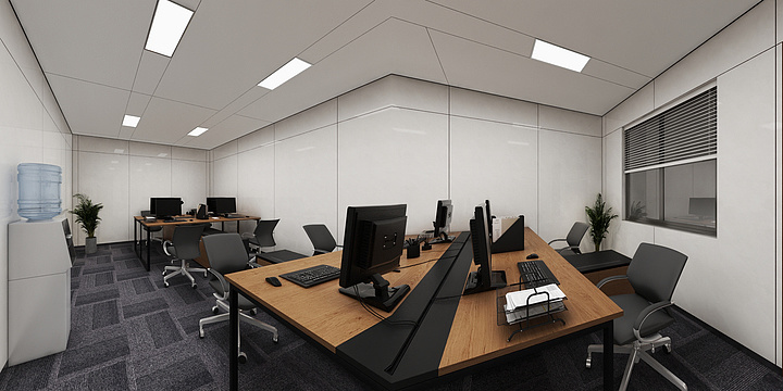 全屋吊顶高端设计-安徽郎溪车间办公室-副本-装修设计方案