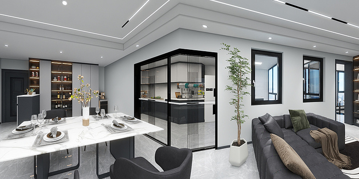 酷小子家装设计-塞纳国际8-1202-装修设计方案