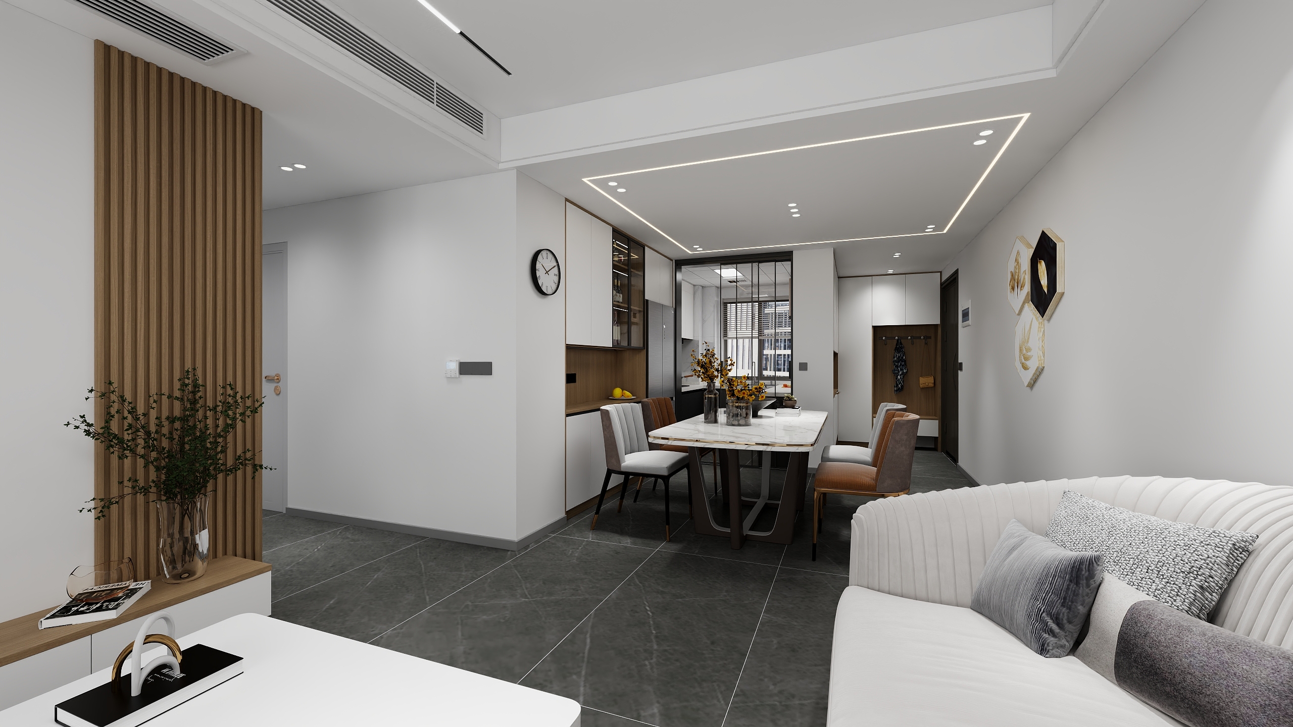 创意绘制-116平现代原木风格-装修设计方案