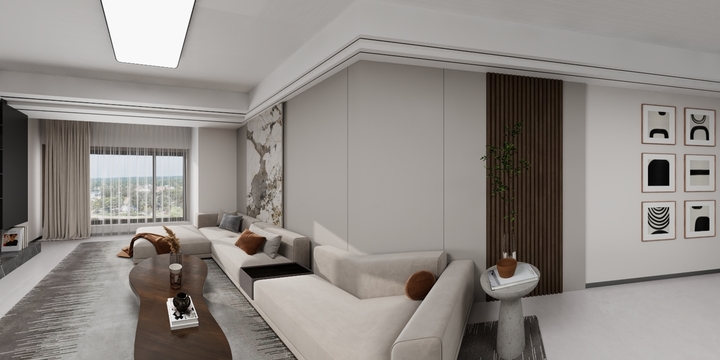 青岛伊诺馨城装饰工程有限公司-中欧滨江悦119平-装修设计方案