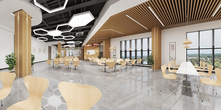 逸阳装饰设计-巧能智能化食堂-装修设计方案