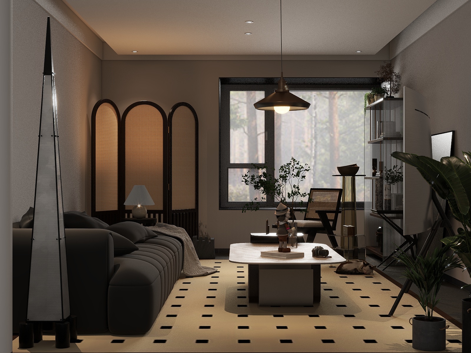 Takaki_M-中古·客厅-装修设计方案