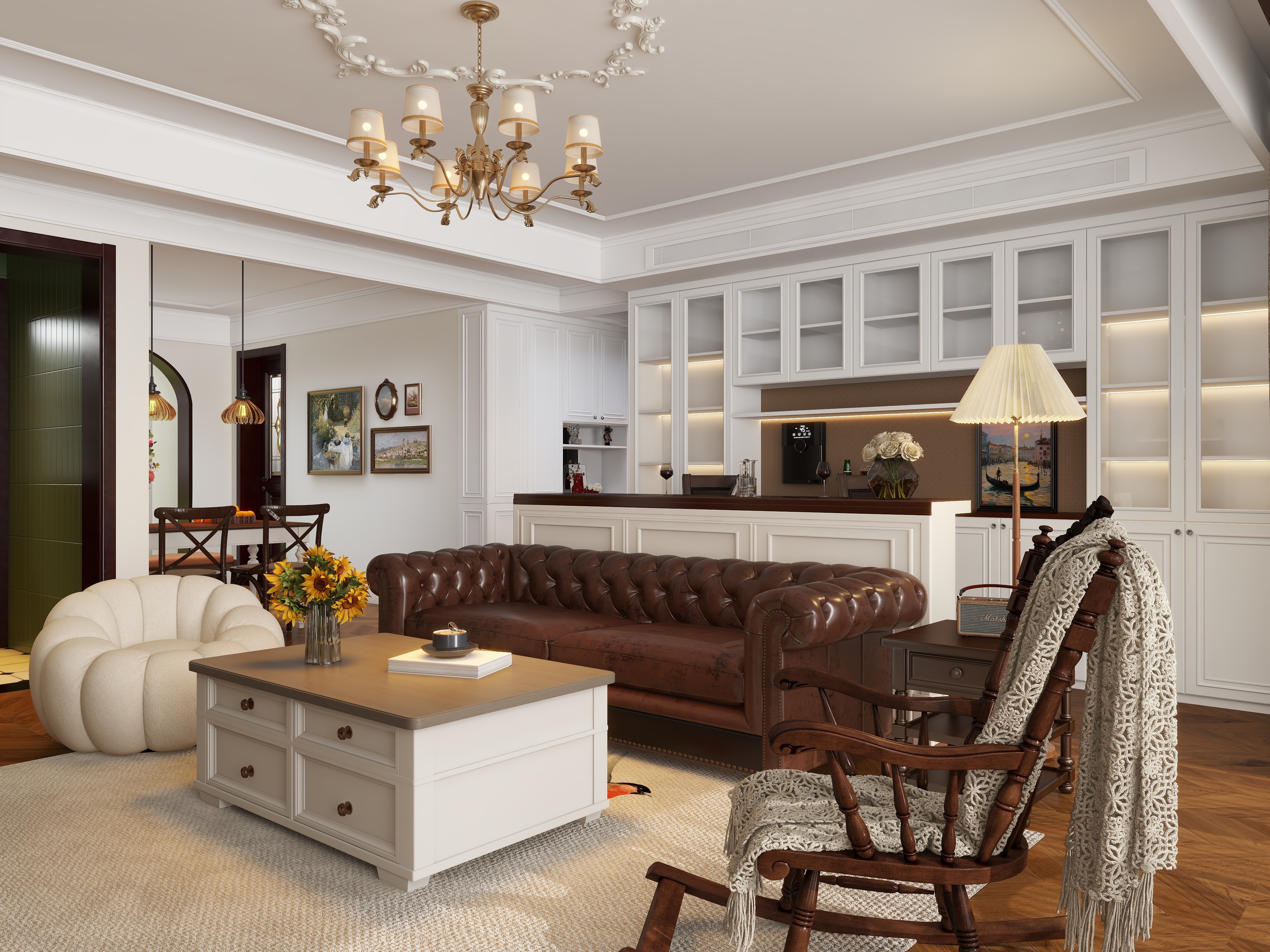 樊常林-美式-天湖茗筑三室140平方-装修设计方案