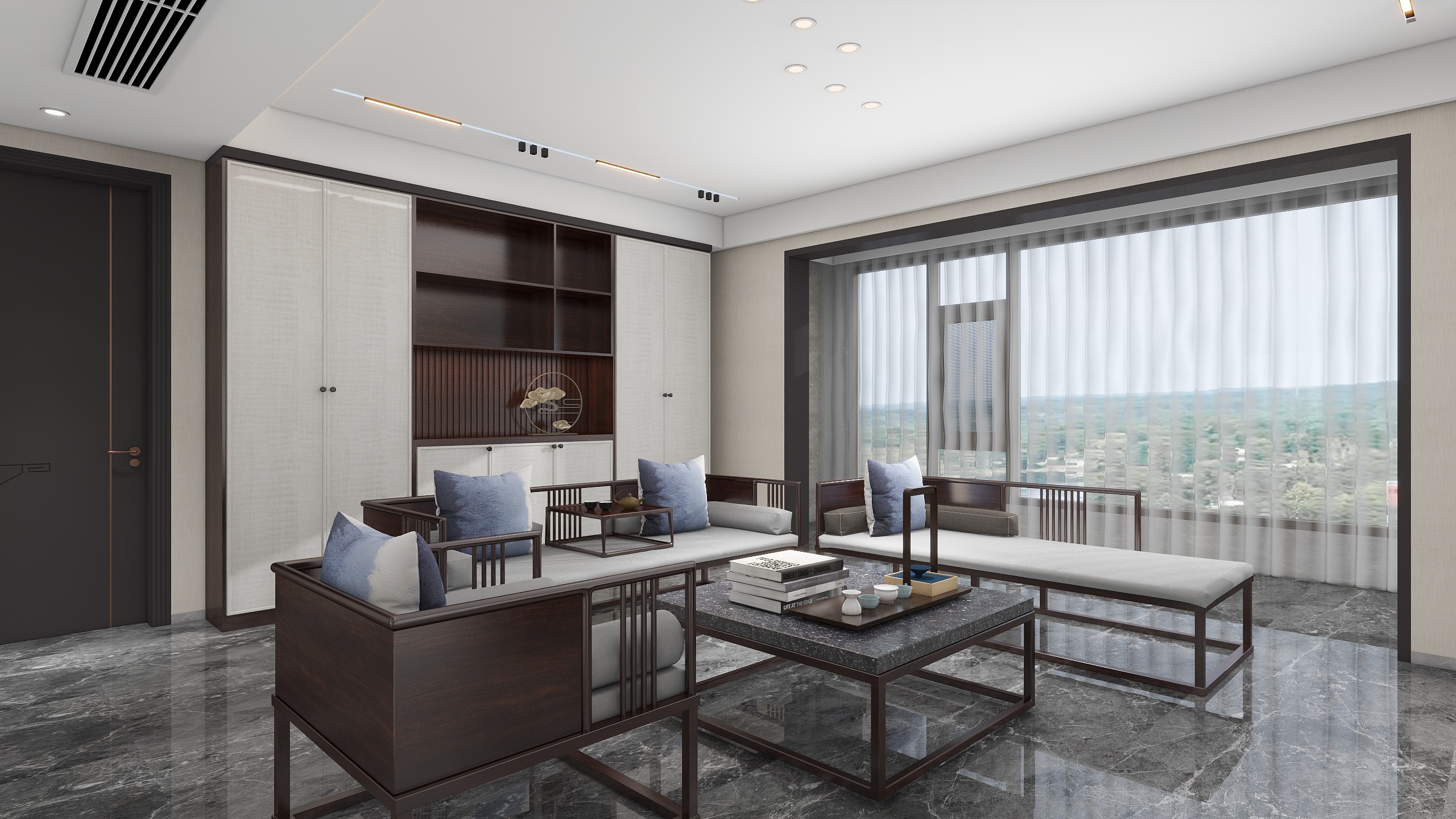 设计师杨俊清-新中式119㎡3室-装修设计方案