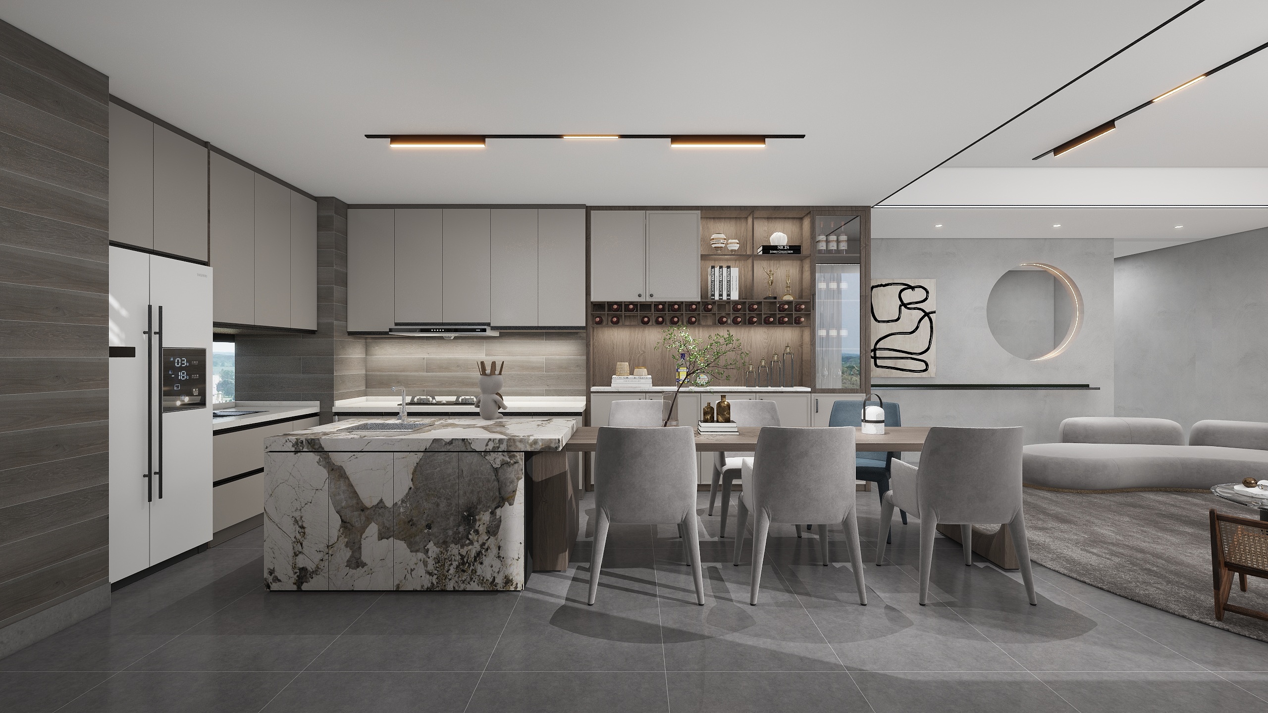 神马云在线-诧寂三层带露台自建房装修效果图