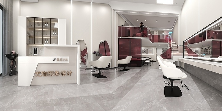 全案设计H华北华-U+美发沙龙-装修设计方案