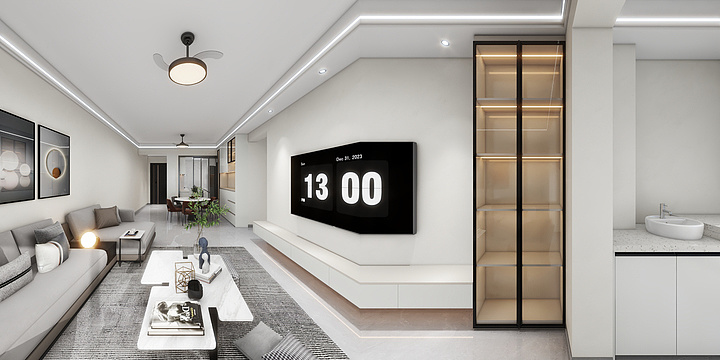 梵兴设计-石化院13栋603-装修设计方案