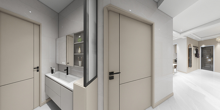 丨祥阁装饰刘洋丨-蓝湾三期9#2-704室效果图-副本-装修设计方案