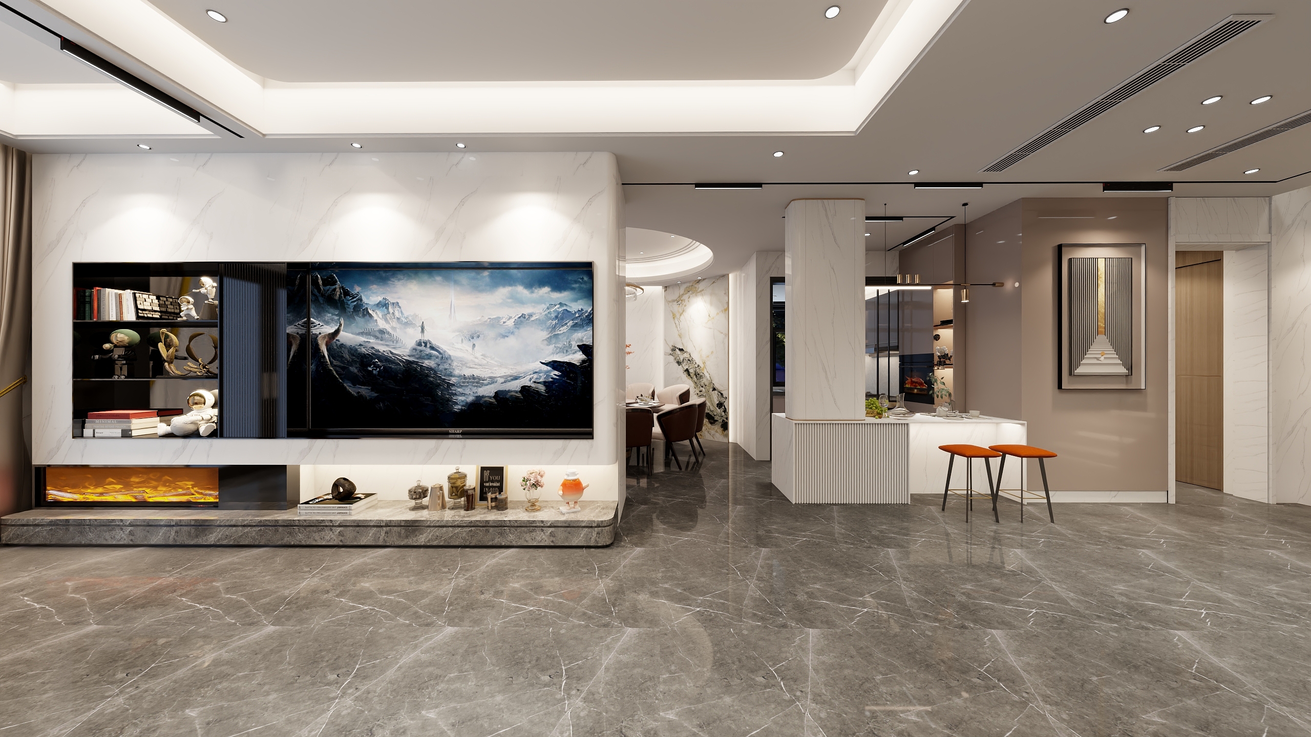 鼎舍装饰-设计师许工-明智雅苑900㎡-装修设计方案