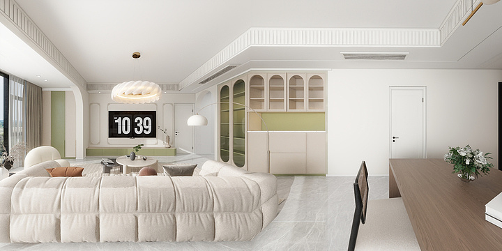 蛋黄在画图-首钢奶油-装修设计方案