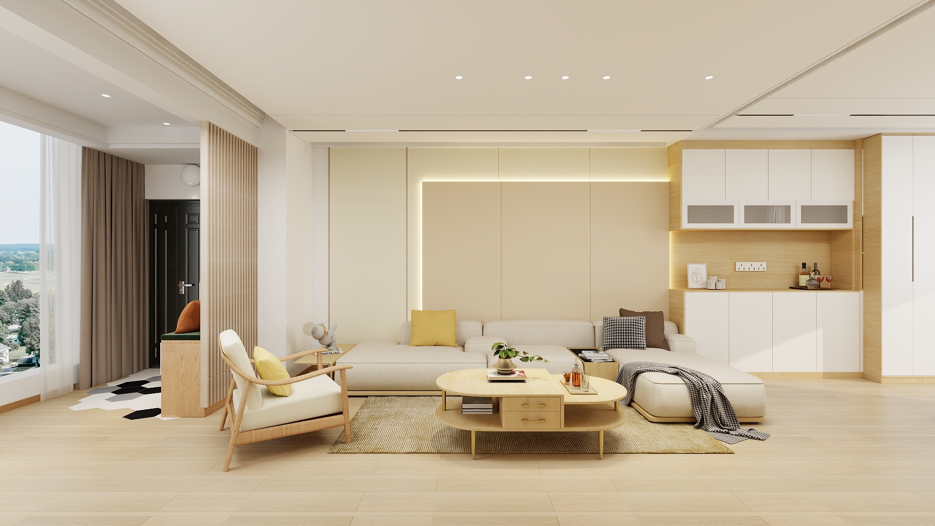 吴爽-145m²原木简约风格装修效果图