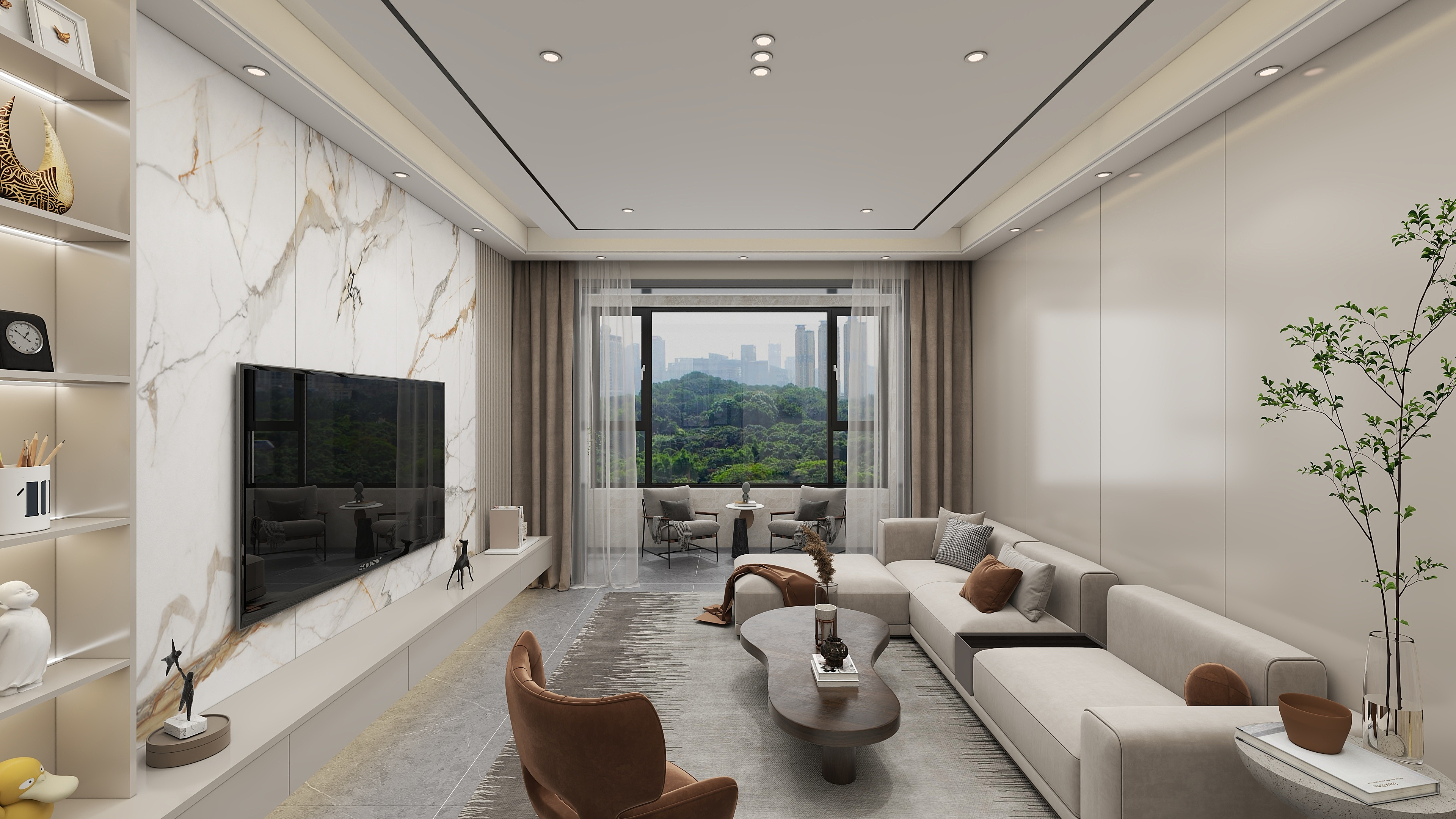 环宇0315-101㎡3室装修效果图