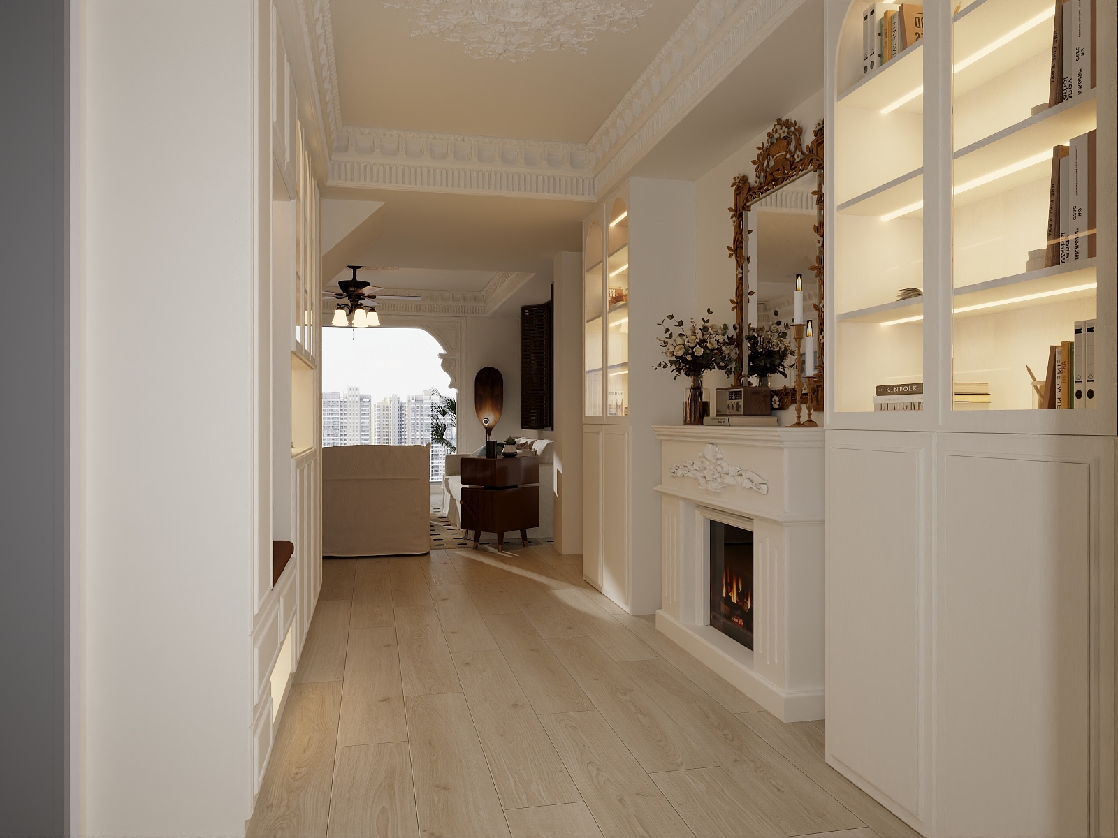 恩彩MrUs-中古风-长发白玉公寓装修效果图