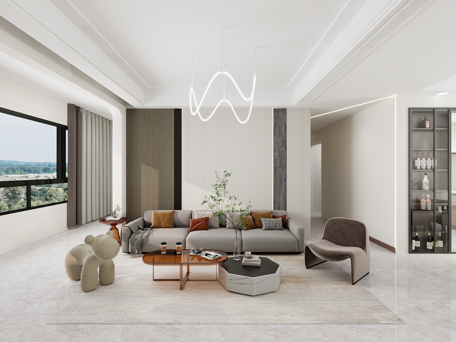 吴爽- 126m²现代简约风格装修效果图