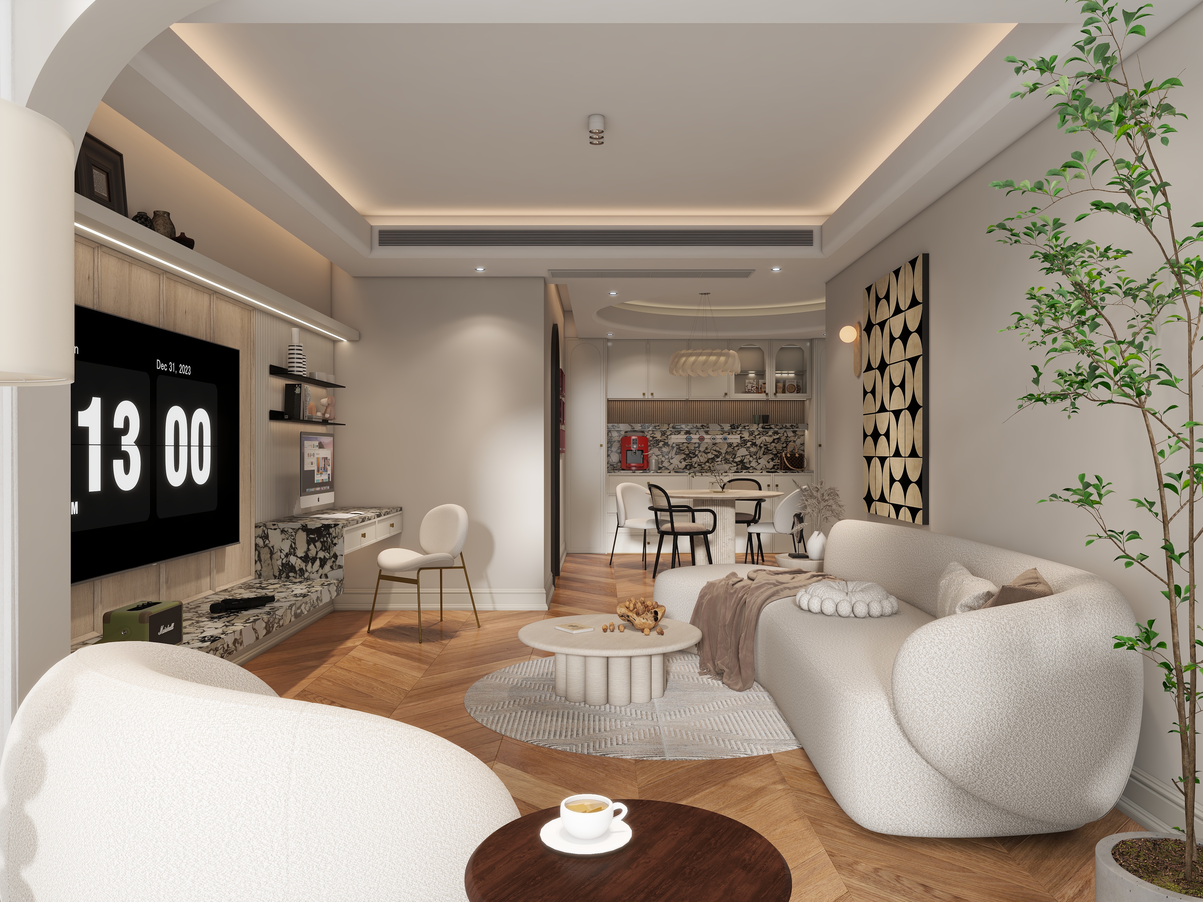 张家喜-中环家园-1期120㎡2室-装修设计方案