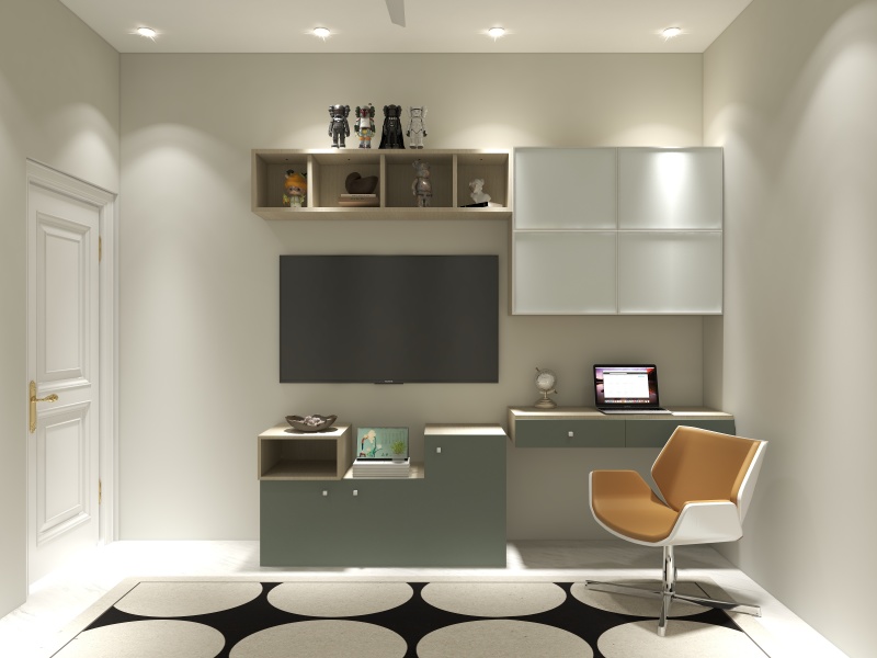 Contemporary Green Study Nook