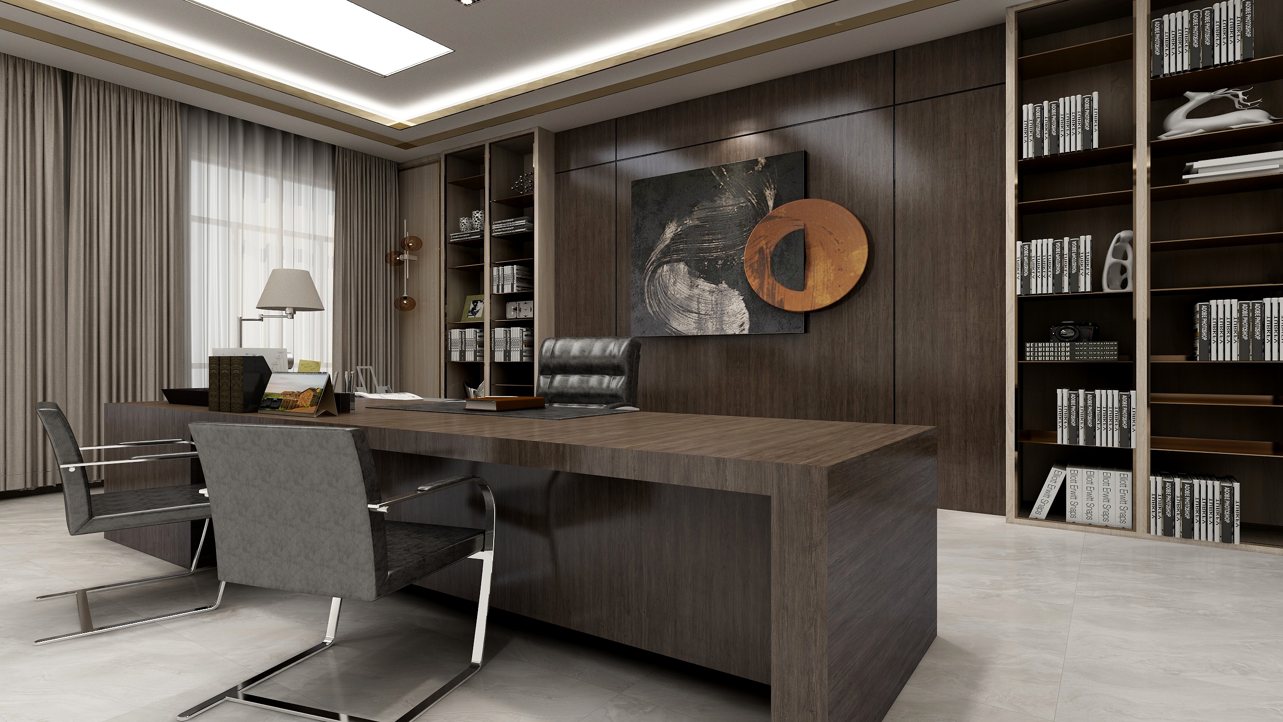 设计*效果图陈旺-办公室平面图-装修设计方案