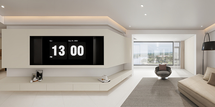 对齐空间设计-中海阳光玫瑰园134㎡-装修设计方案