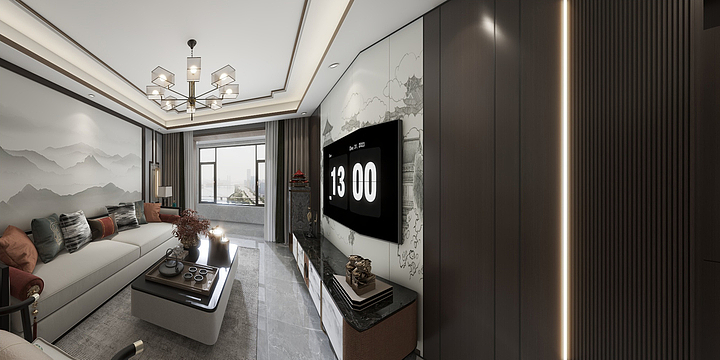 全案设计师王亚丹-新中式-三室-装修设计方案