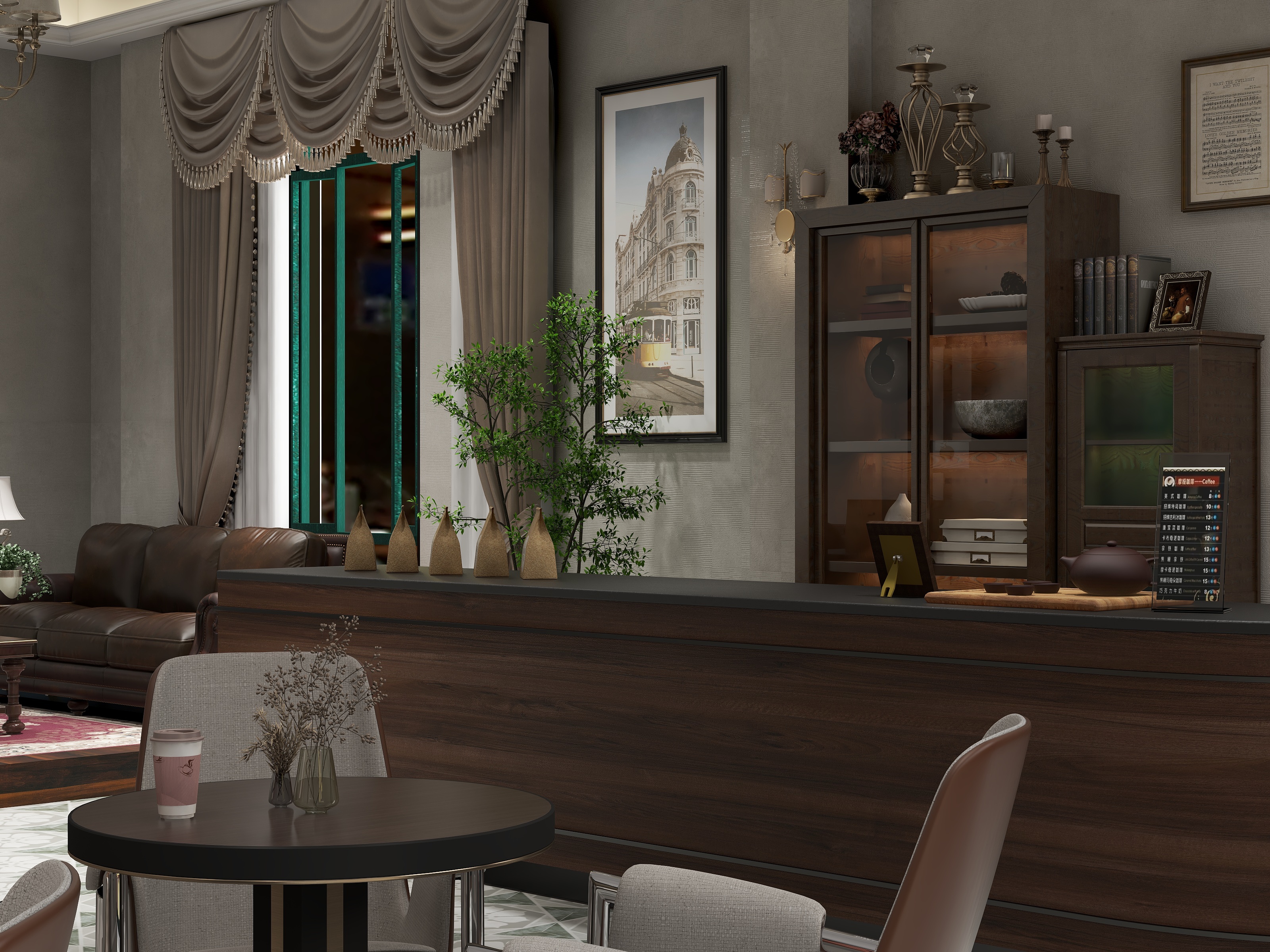 猫星星-《美式复古》-咖啡文创馆-装修设计方案