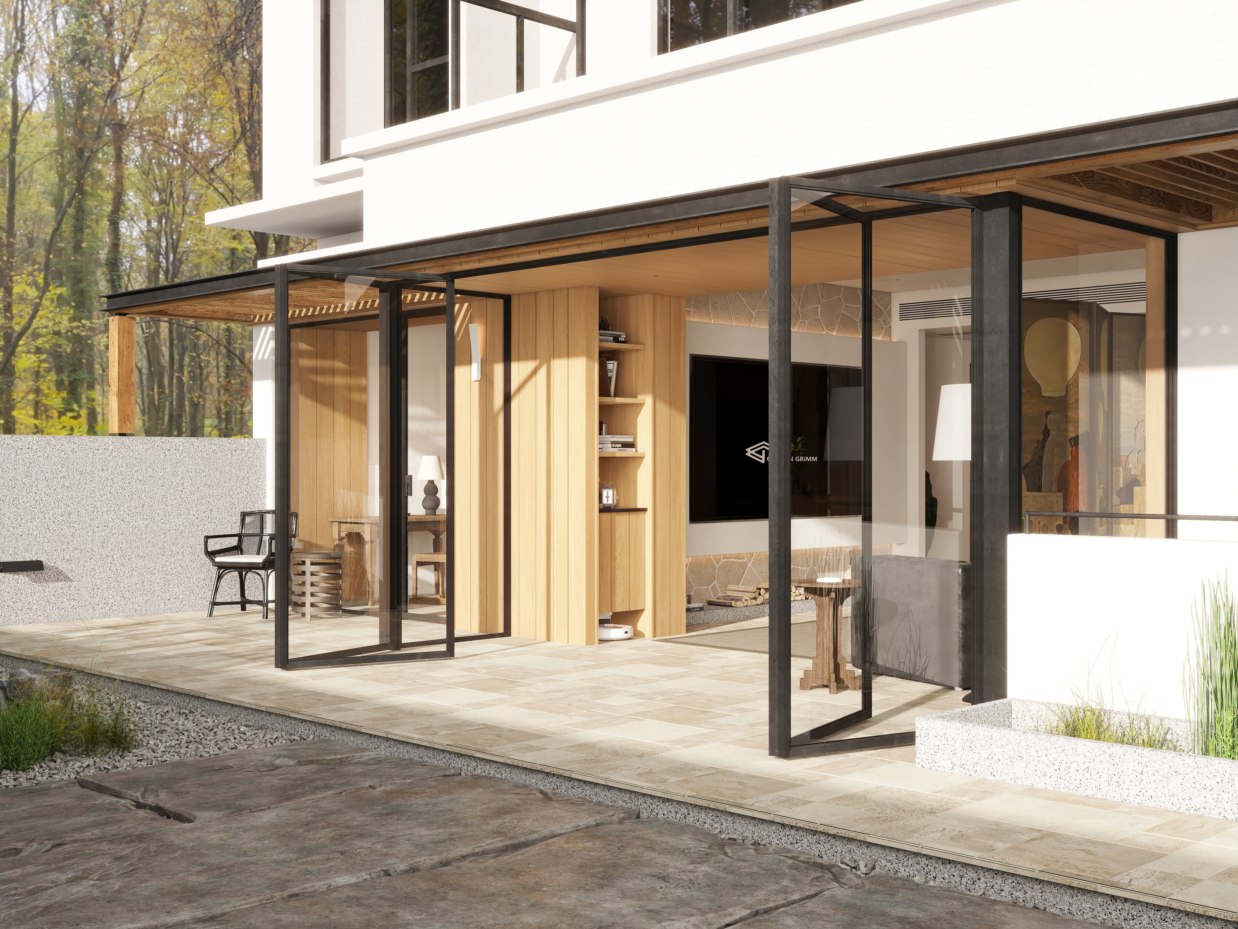 包包别-《自然主义》-成都新尚.尚院一层前花园装修效果图第2张