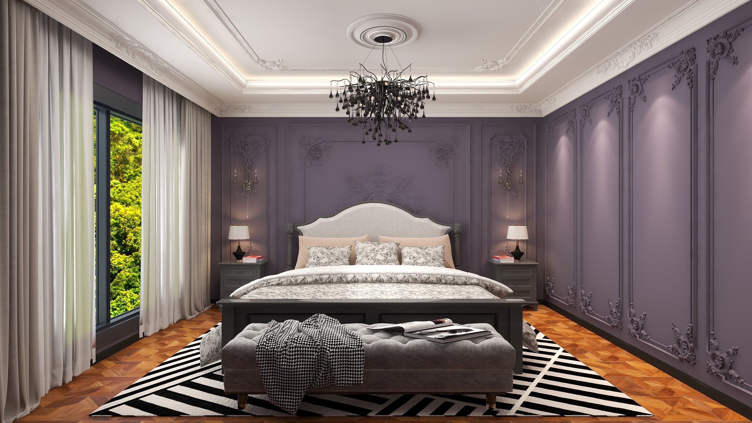 建筑设计TSiO-法式风格主卧-装修设计方案