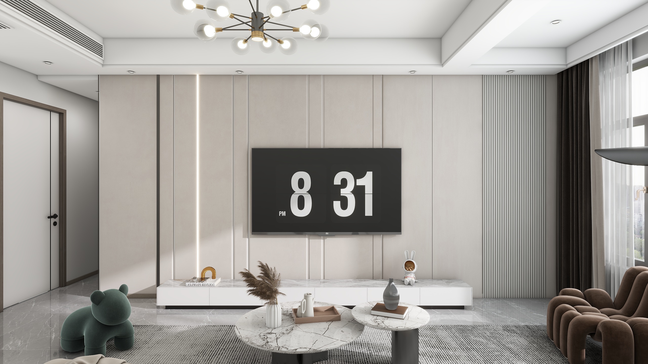 全案设计师王亚丹-现代简约-三室东户-装修设计方案