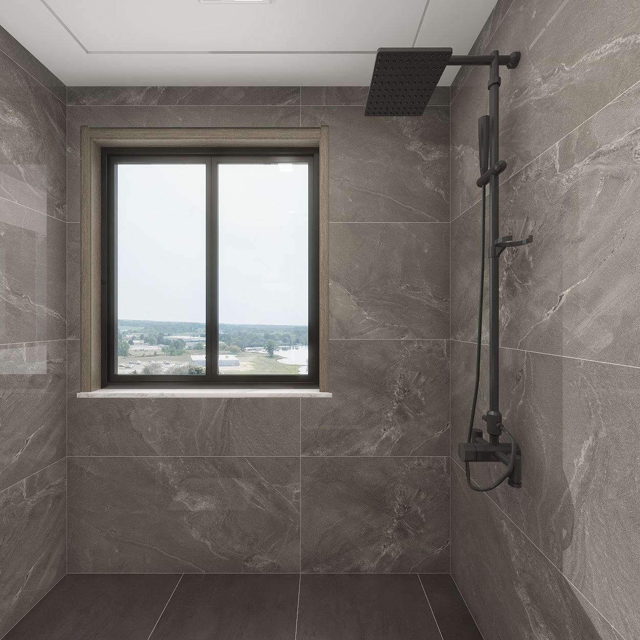 壹诺设计工作室-117㎡3室-现代简约 一层卫生间装修效果图第3张