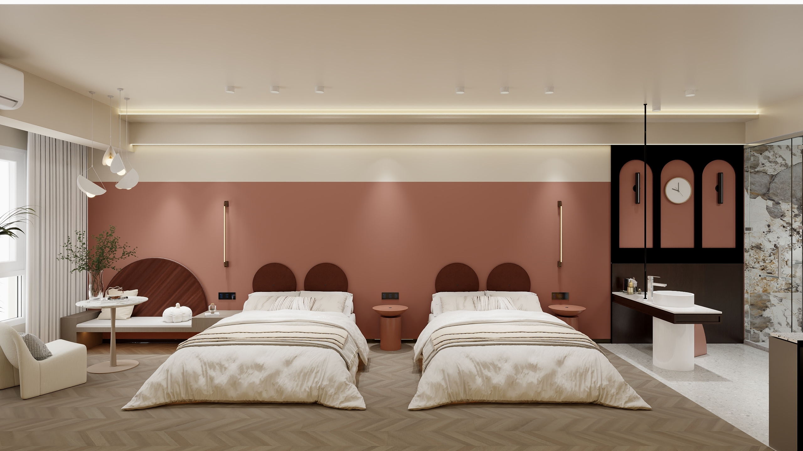 悦之城装饰设计-海尔玫瑰兰庭44㎡-装修设计方案