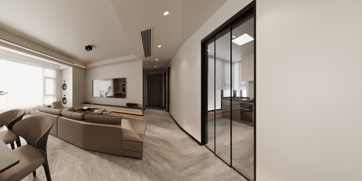 萧老师-效果图设计-现代浅色108三室两厅-副本-装修设计方案