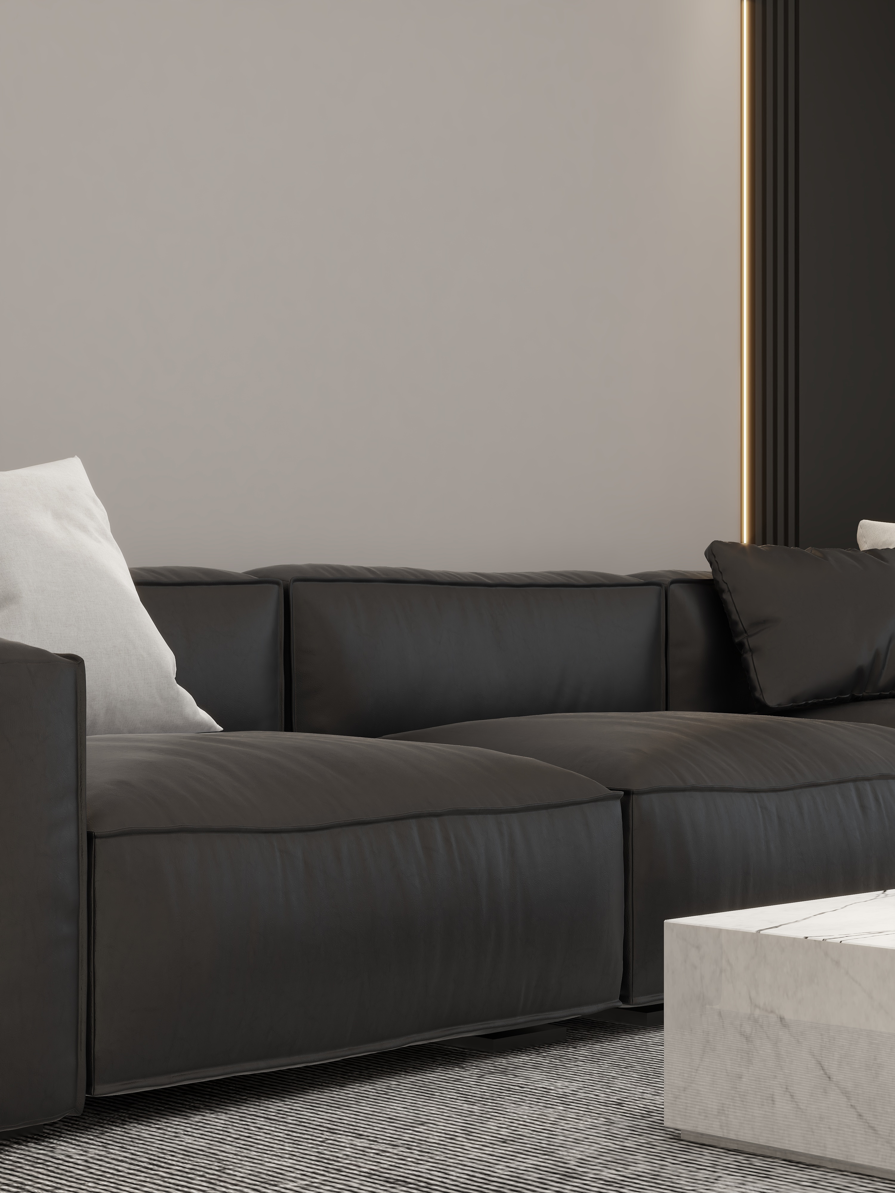 壹诺设计工作室-117㎡3室-现代简约 一层客餐厅装修效果图第5张