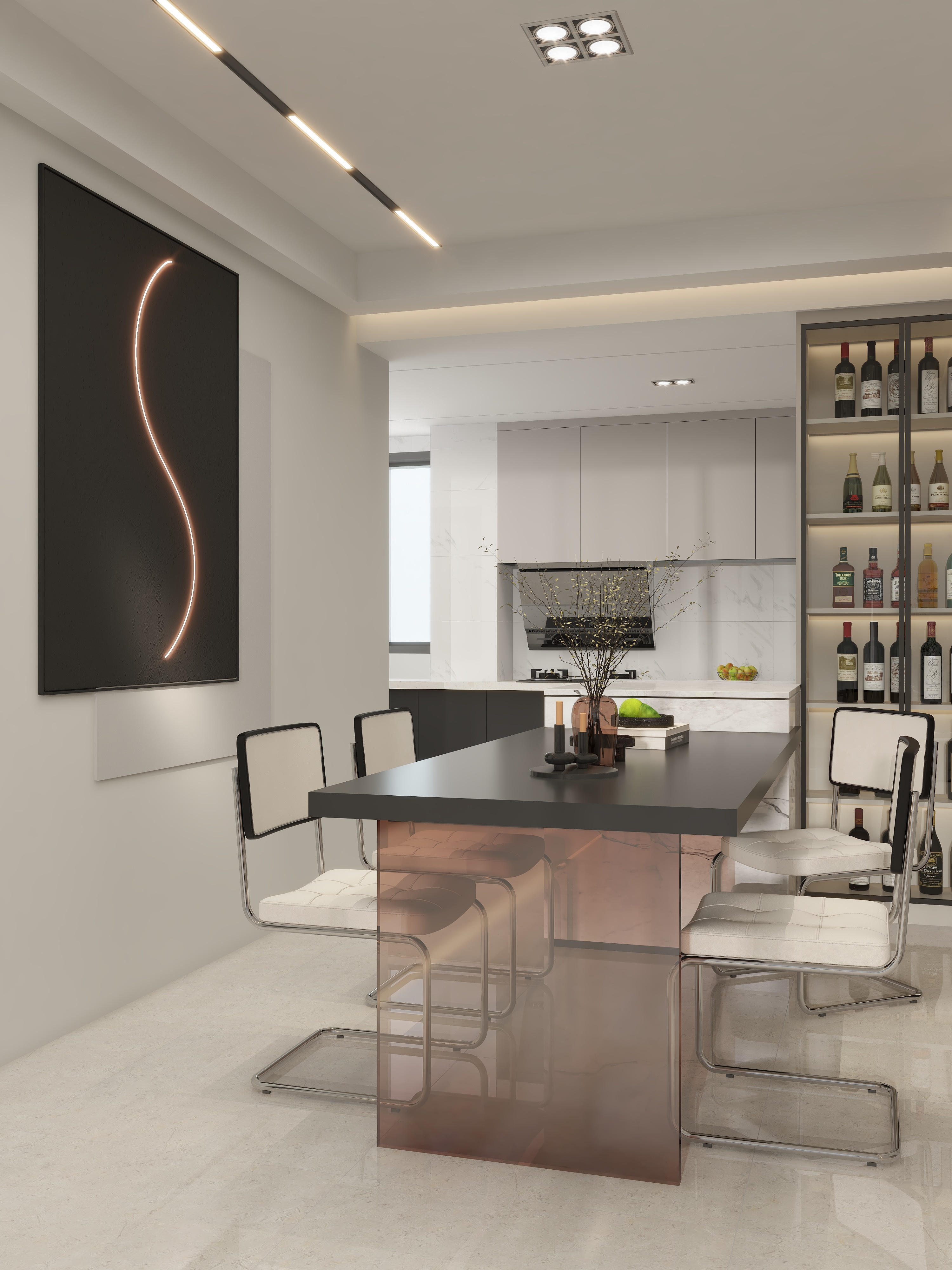 壹诺设计工作室-117㎡3室-现代简约 装修效果图