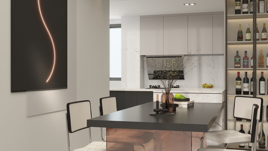 壹诺设计工作室-117㎡3室-现代简约 装修效果图