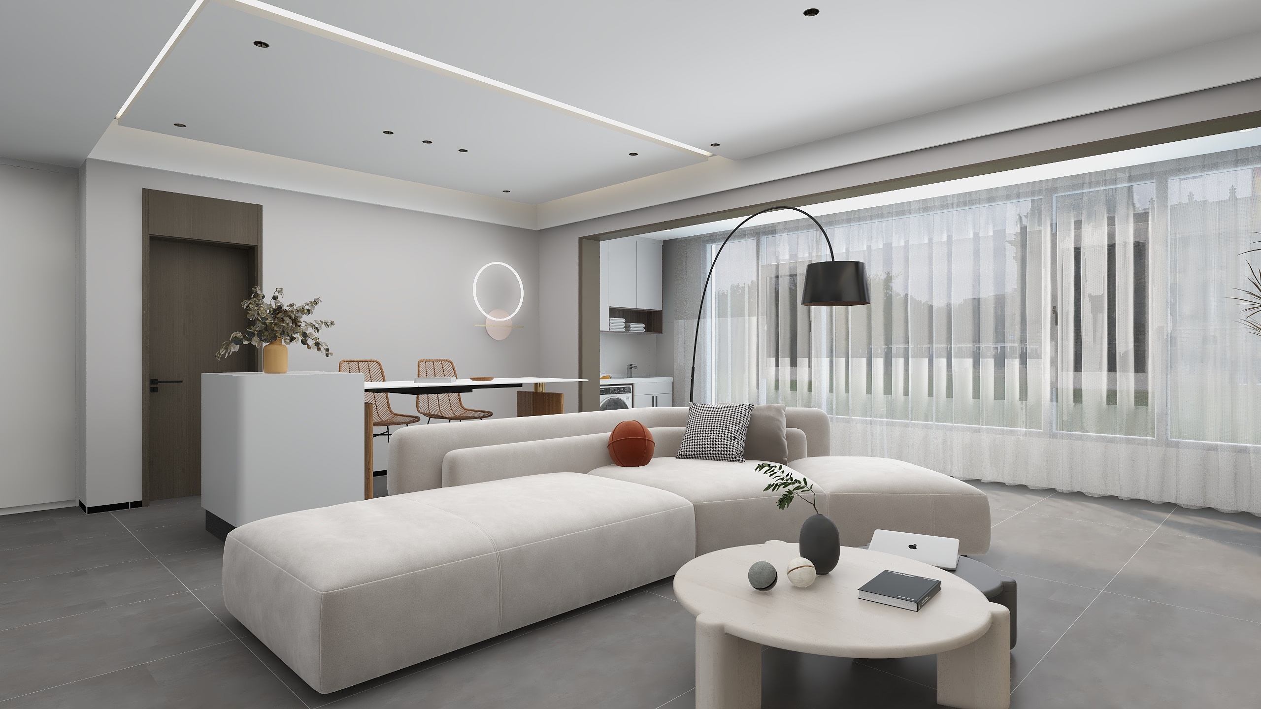 设计师杨俊清-晶宫泉城印象98平方-现代简约-装修设计方案