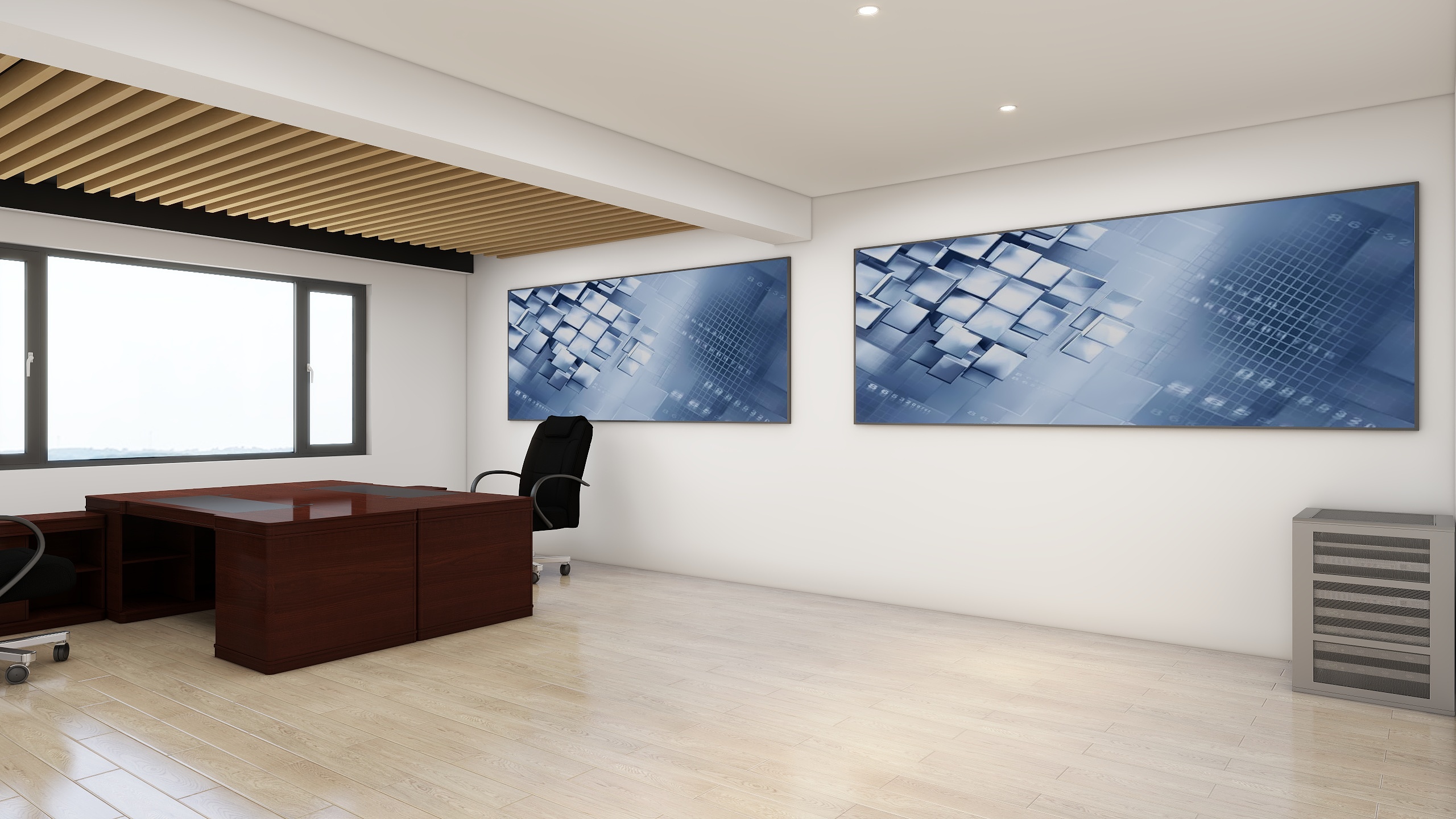 yang130-办公室监控屏幕-装修设计方案