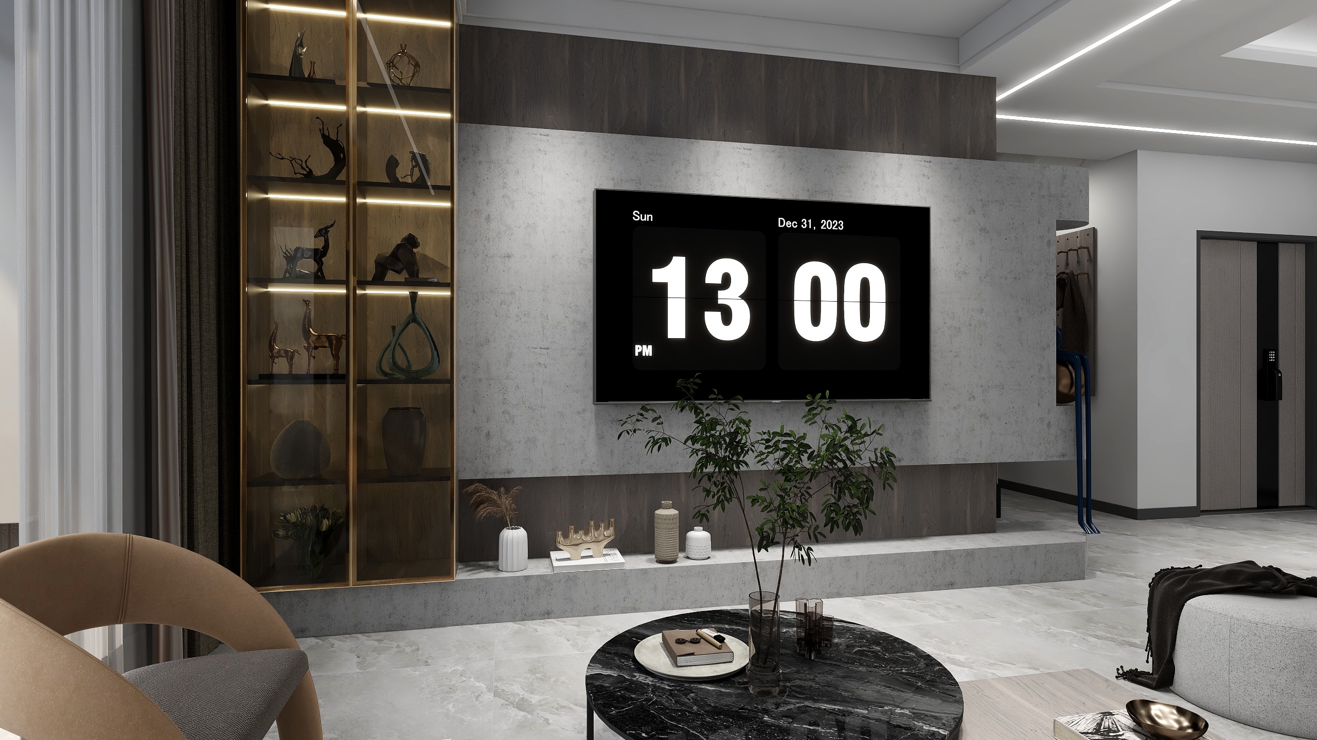 设计*效果图陈旺-德元府88㎡1室-装修设计方案