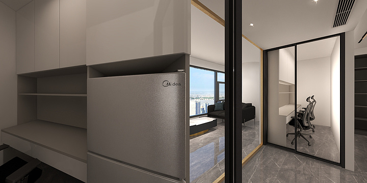 九佰装饰沈国康-九佰新店-有卫生间--二楼洽谈室-装修设计方案