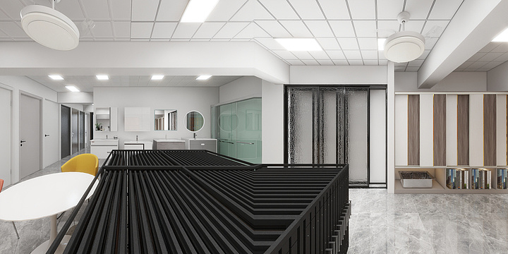 九佰装饰沈国康-入门改厨房-九佰新店-卫生间- 一二楼洽谈室-装修设计方案