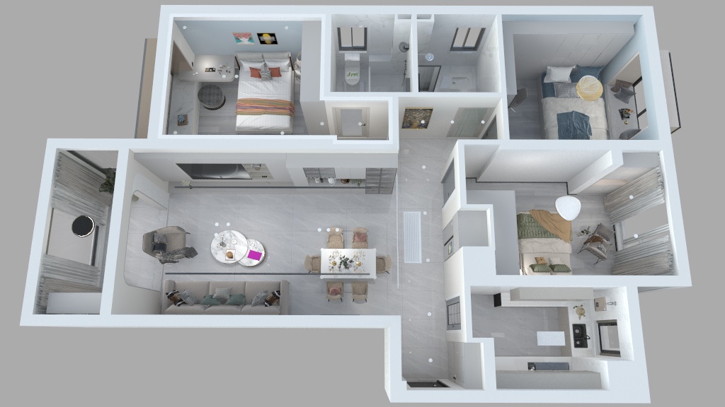 壹品轩设计事务所-盘龙湾梅苑126现代极简-装修设计方案